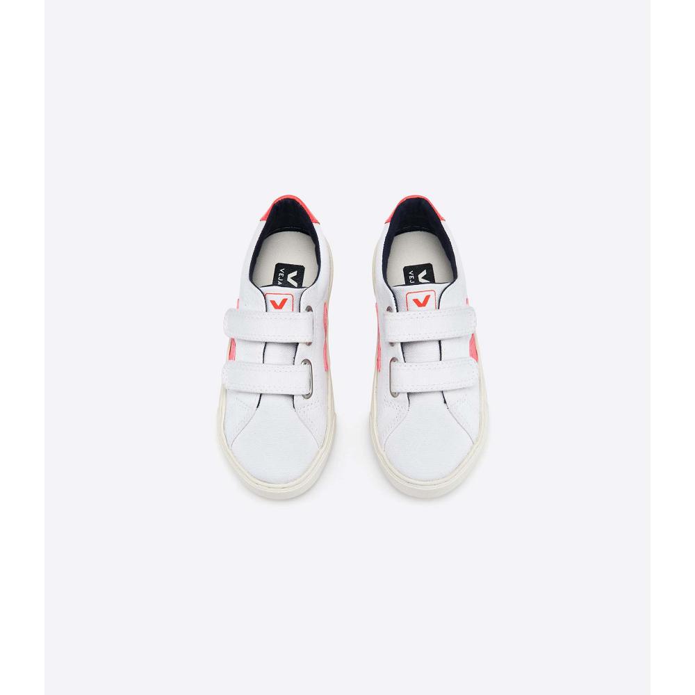 Kids' Veja ESPLAR Sneakers White/Orange | SG 815RVD